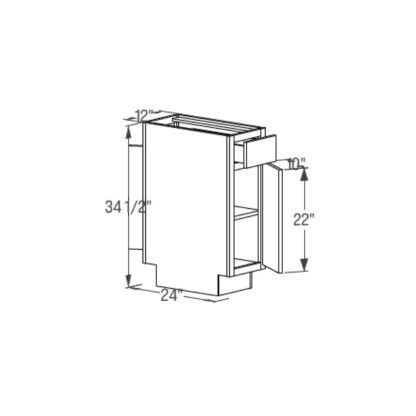 Peninsula Base Cabinet - Single Door 24''