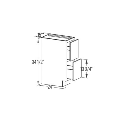 Drawer Base Cabinet - 2 Drawer Base 24''