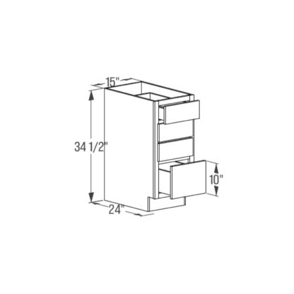 Drawer Base Cabinet - 4 Drawer Base 24''