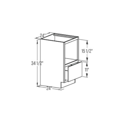 Microwave Base Cabinet - No Door 24''