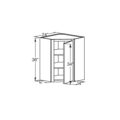 Corner Wall Cabinet - Single Door 12''