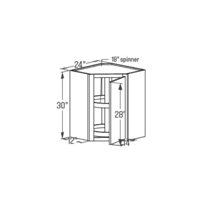 Corner Wall Cabinet - Lazy Suzan 12''
