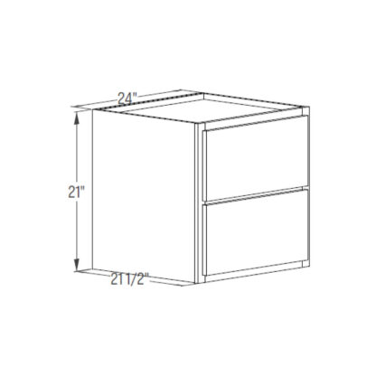 Floating Vanity Cabinet - 2 Drawer Base 21''