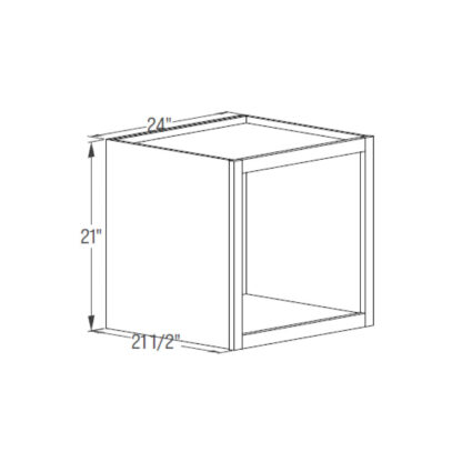 Floating Vanity Cabinet - No Door, Full Height Open Base 21''