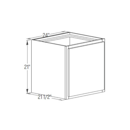 Floating Vanity Cabinet - Butt Door Full Height Sink 21''