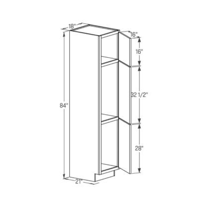 Linen Tall Cabinet - Single Door 18''