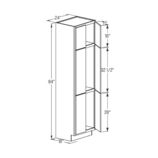 Linen Tall Cabinet - Butt Door 18''