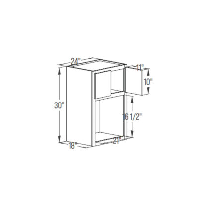 Microwave Wall Cabinet - Butt Door 18''