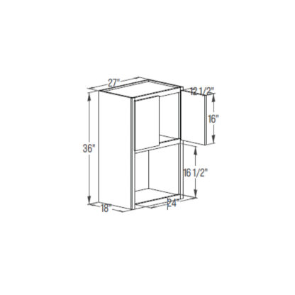 Microwave Wall Cabinet - Butt Door 18''