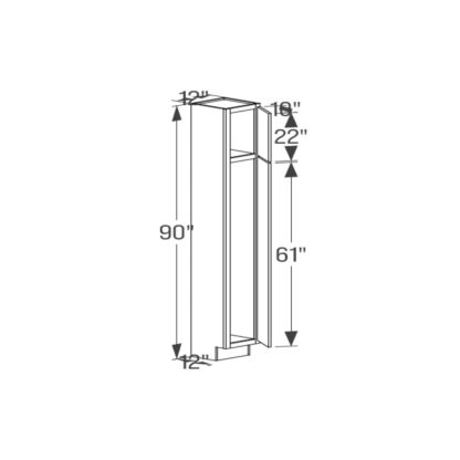 Pantry Tall Cabinet - Single Door 12''