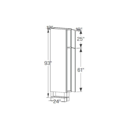 Pantry Tall Cabinet - Single Door 24''