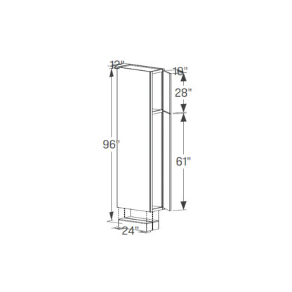 Pantry Tall Cabinet - Single Door 24''