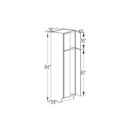 Pantry Tall Cabinet - Butt Door 24''