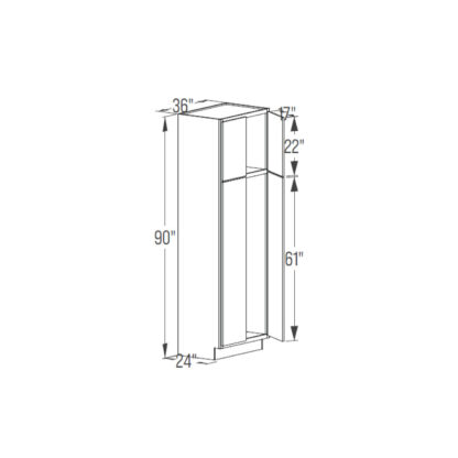 Pantry Tall Cabinet - Butt Door 24''