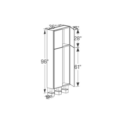 Pantry Tall Cabinet - Butt Door 12''