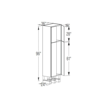 Pantry Tall Cabinet - Butt Door 24''