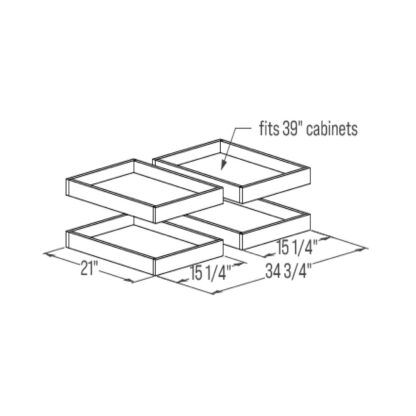 Roll-Out Shelf - Double Set of 4