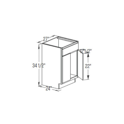 Sink Base Cabinet - Butt Door 24''