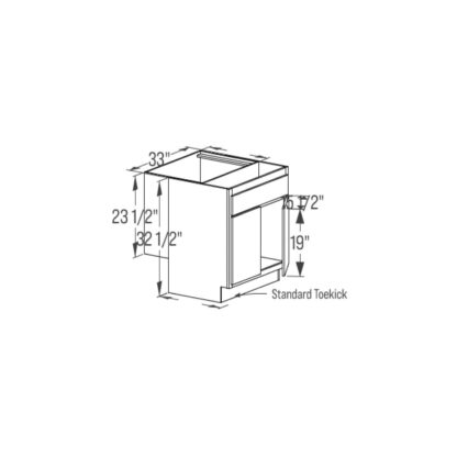 Removable Front Cabinet - Butt Door 24''