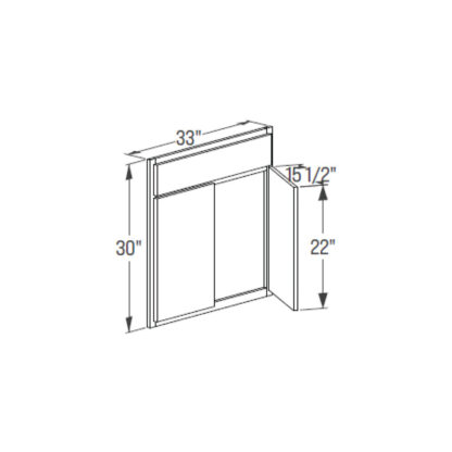 Sink Fronts Base Cabinet - Butt Door 30''