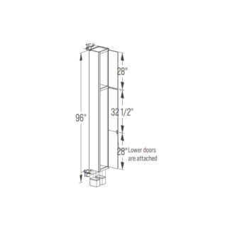 Tall Cabinet - Broom Closet Single Door 12''