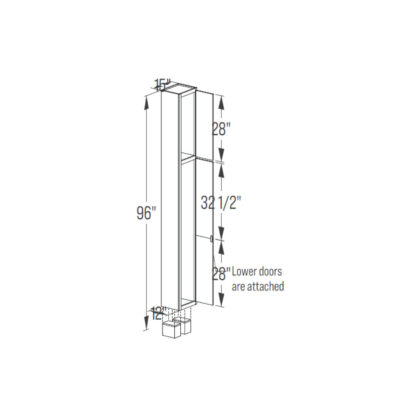 Tall Cabinet - Broom Closet Single Door 12''