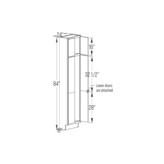 Tall Cabinet - Broom Closet Butt Door 12''