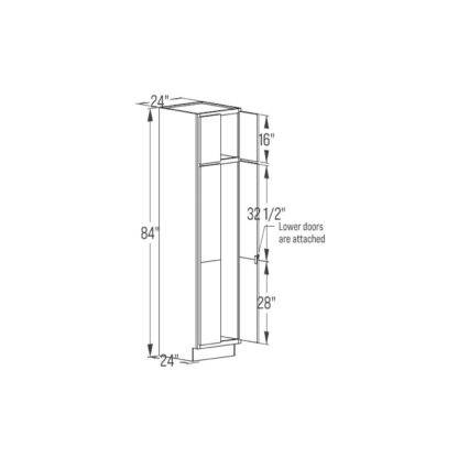 Tall Cabinet - Broom Closet Butt Door 24''