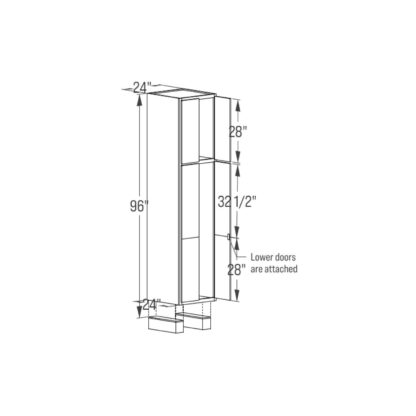Tall Cabinet - Broom Closet Butt Door 24''