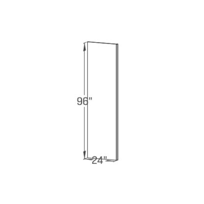 Laminated End Panel with Face Frame - 1/2” Thick Tall