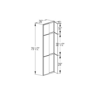 Tall Cabinet - Utility Fronts Butt Door