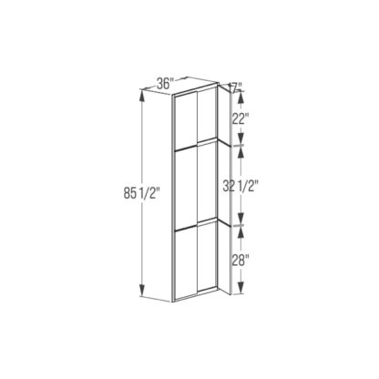Tall Cabinet - Utility Fronts Butt Door