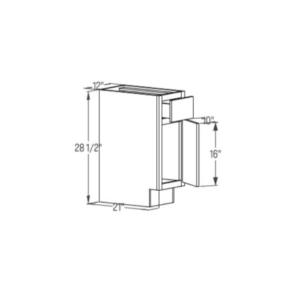 Desk Height Cabinet - Single Door 21''