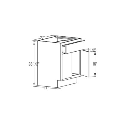 Desk Height Cabinet - Single Door 21''