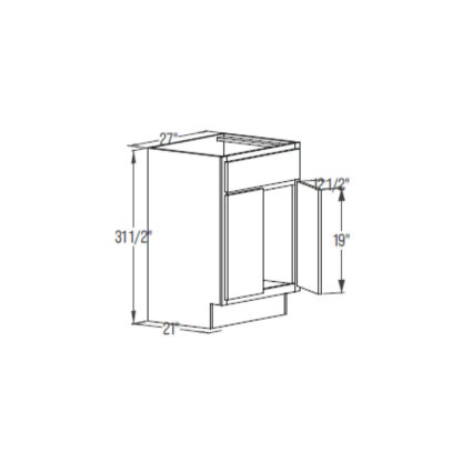 Vanity Sink Base Cabinet - Butt Door 21''