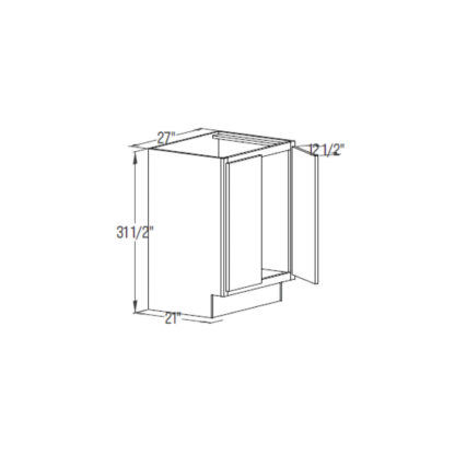 Vanity Sink with Full Height Base Cabinet - Butt Door
