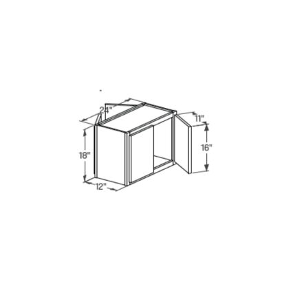 Wall Cabinet - Peninsula Butt Door 12''