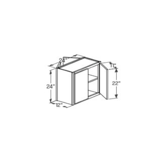 Wall Cabinet - Peninsula Butt Door 12''