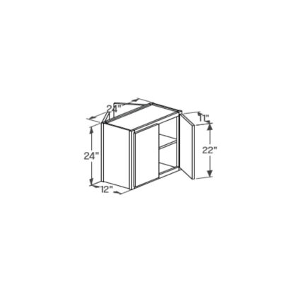 Wall Cabinet - Peninsula Butt Door 12''