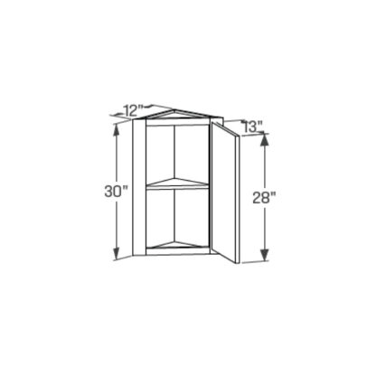 Diagonal End Wall Cabinet - Single Door 12''