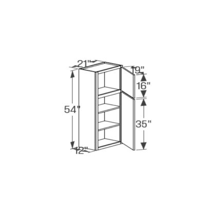Stacked Wall Cabinet - Single Door 12''