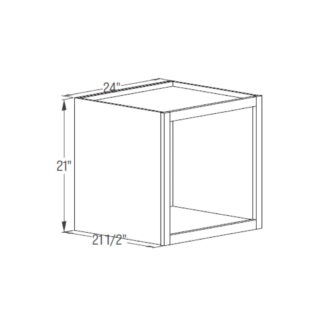 Floating Vanity Cabinet - No Door, Full Height Open Base 21''