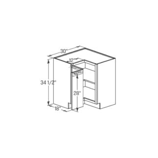 Corner Base Cabinet - Square Corner 34.5''