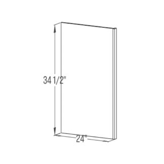 Laminated End Panel with Face Frame - 1/2” Thick Base