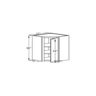 Corner Wall Cabinet - Single Door 15''
