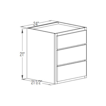 Floating Vanity Cabinet - 3 Drawer Base 21''