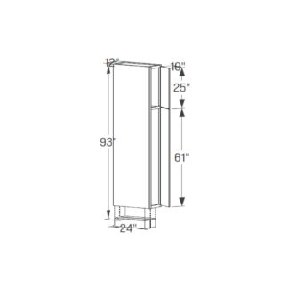 Pantry Tall Cabinet - Single Door 24''