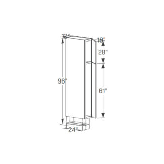 Pantry Tall Cabinet - Single Door 24''