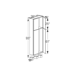 Pantry Tall Cabinet - Butt Door 12''