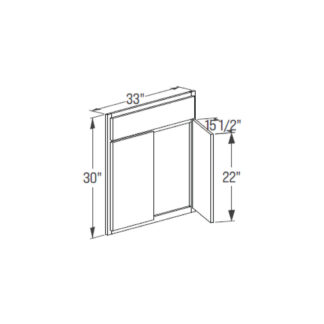 Sink Fronts Base Cabinet - Butt Door 30''